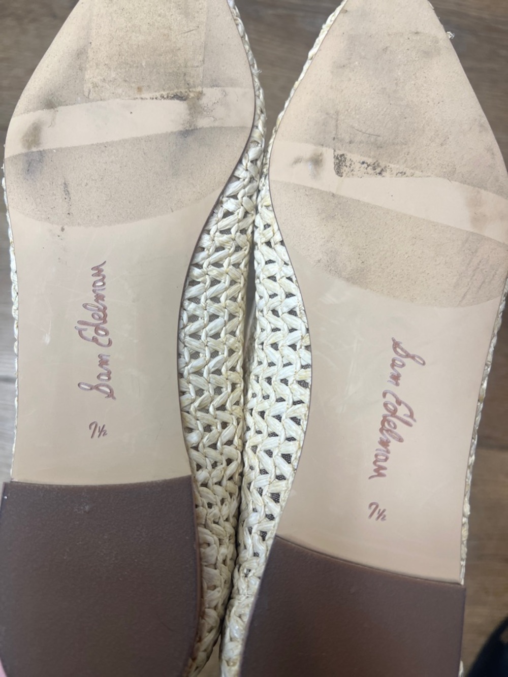 Sam Edelman Wanda Raffia Flats Size 7.5 - Picture 7 of 7